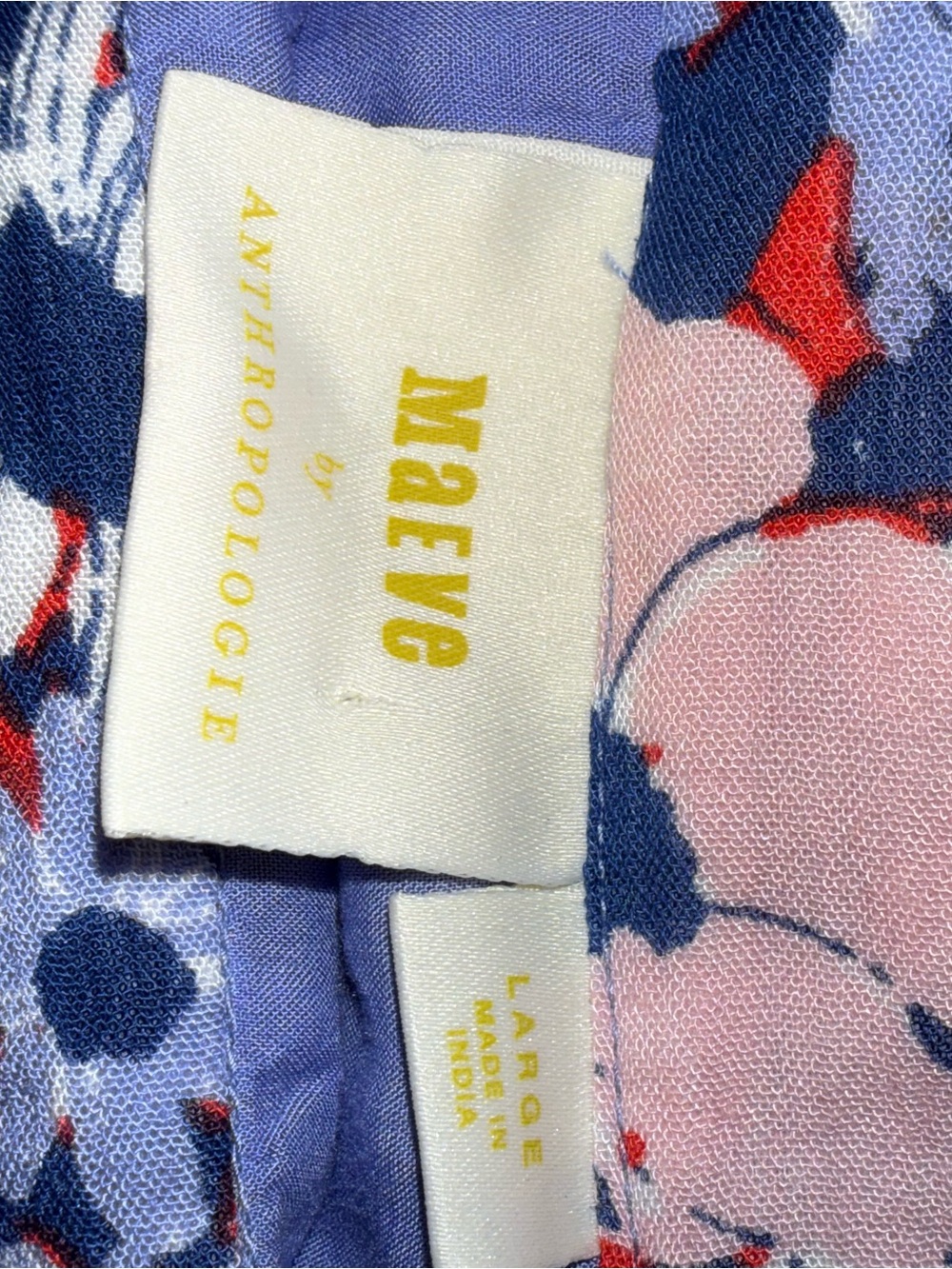 Maeve Blue Floral Asymmetrical Wrap Skirt - Picture 6 of 9